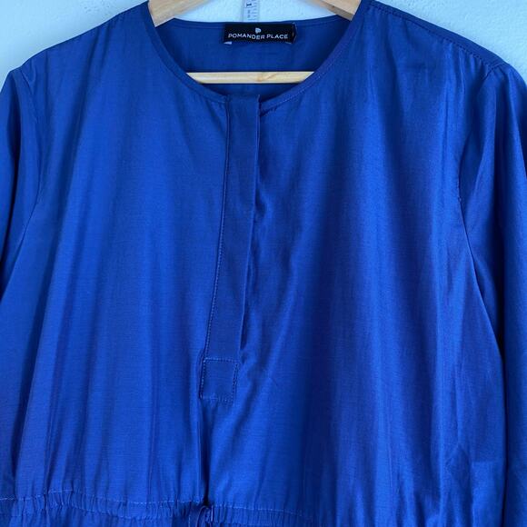 Tuckernuck Pomander Place Lucy Blue Cotton Mini Dress Size M - Picture 6 of 12